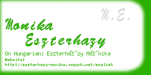 monika eszterhazy business card